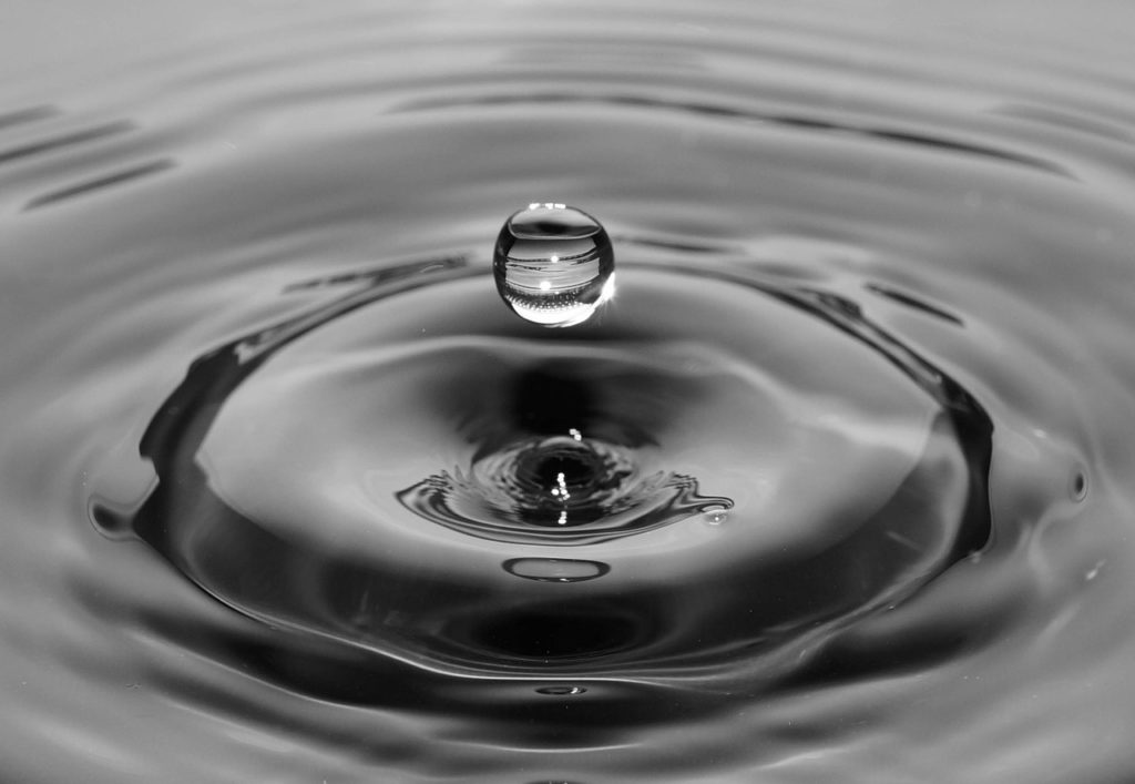 water, water drop, ripple